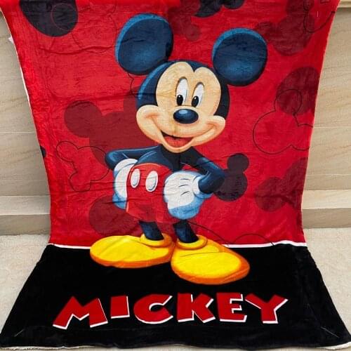 Disney Red Mickey Mouse Sherpa Blanket Office Lunch Break Air Conditioning Sofa Student Kids Single Blanket Home Decor 150x200cm