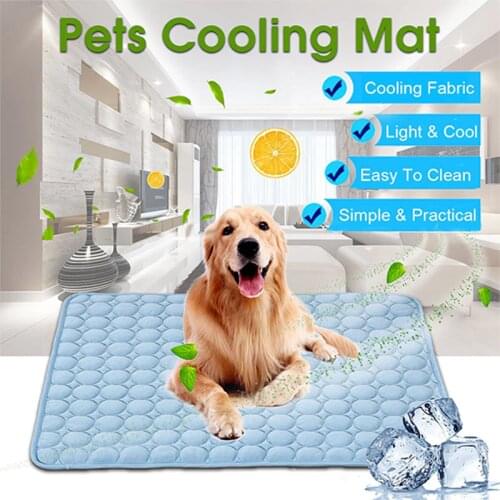 Dog Mat Cooling Summer Pad Mat For Dogs Cat Blanket Sofa Breathable Pet Dog Bed Summer Washable For Small Medium Large Dogs Care