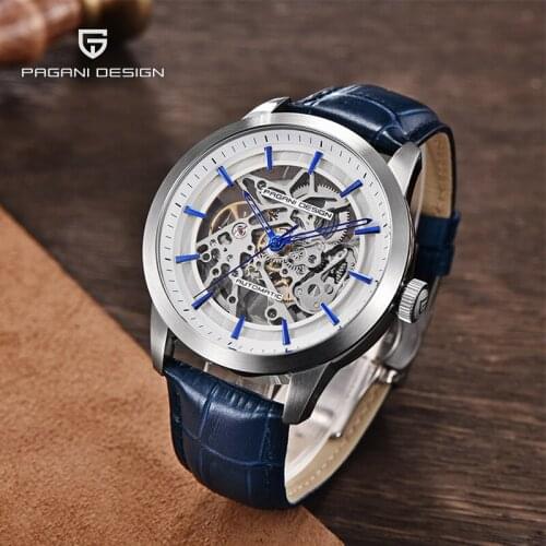 Pagani Design 2021 New Casual Fashion Mens Automatic Mechanical Watches Top Waterproof Leather Sports Night Light Watch Relogio