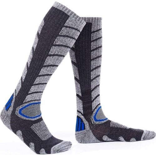 R-BAO Winter Warm Men Women Thermal Ski Socks Thick Cotton Sports Snowboard Cycling Skiing Soccer Leg Warmers Long Socks 3321M