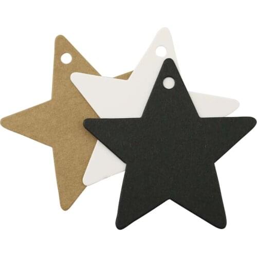 Wholesale Star Kraft Paper Packaging Price Hang Tag Wedding Birthday Party Decoration Tag DIY Favor Gift Tag Jewelry Price Tag