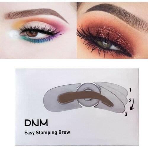 Adjustable eyebrow seal female makeup tool rotation three types eyebrow shape makeup tool