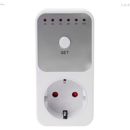 EU Plug Electricity Power Metering Socket 10Hr Timer Socket Countdown Intelligent Time Setting Swtich Timer Control Socket