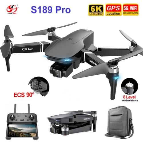 S189 GPS Folding Brushless RC Drone 25mins 2KM 6K Ultra HD Camera 5G WIFI FPV 8 Wind Resistance Remote Control Quadcopter Toy