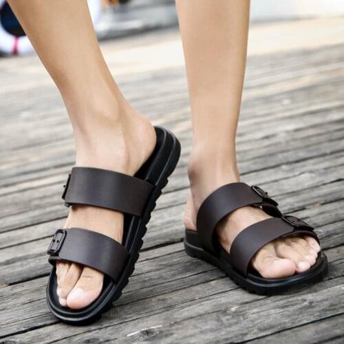 Men Slippers Summer Flip Flop Men Shoes Slippers for Casual Outdoor PVC Basic Bathroom Home Soft Massage Platform Men Sandals