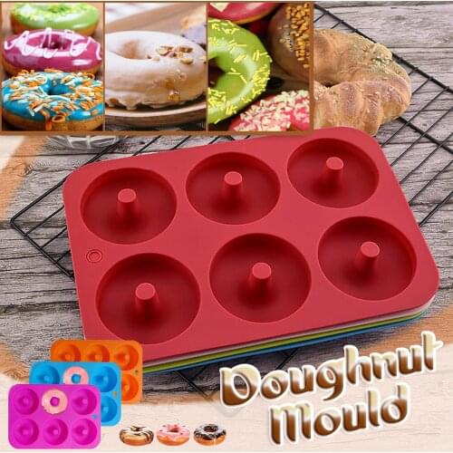 Silicone Donut Mold Baking Pan Non-stick Baking Pastry Chocolate Cake Dessert Diy Decoration Tools Bagels Muffins Donuts Maker