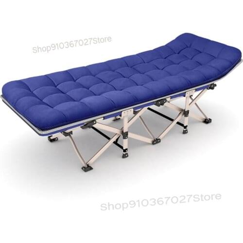 Folding Single Office Lunch Break Bed Foldable Portable Household Adult Camp Bed Recliner Bed