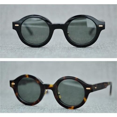 LKK UNISEX Women Luxury Acetate Sun Glasses Classic Retro Outdoor Eyewear Oculos De Sol Gafas Round polarized sunglasses