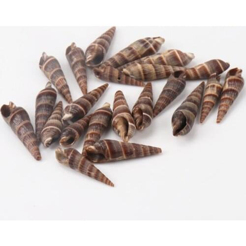 30-43mm Natural conch Spiral Shell Loose Beads for jewelry making DIY 40pcs TRS0128
