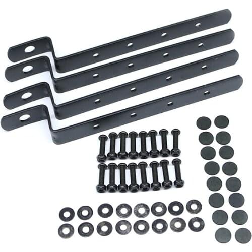 Universal Motorcycle Black Saddle Bag Support Bars Mounts Bracke Custom For Harley Honda Yamaha Suzuki Kawasaki Chopper Bobber