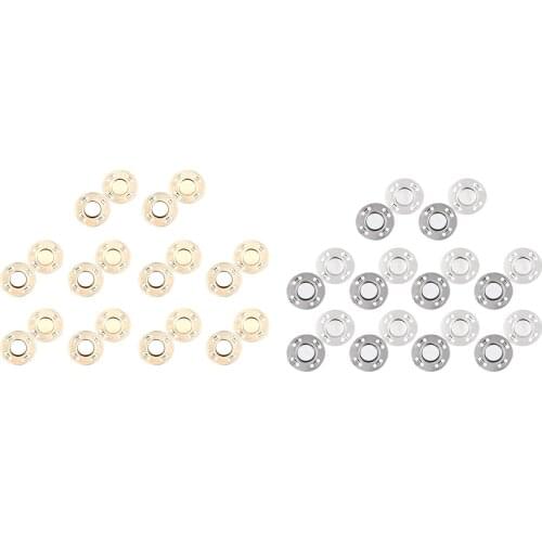 20Pairs 20mm Durable Magnetic Button Clasps Snaps Alloy Sewing Pants Jean Jacket Coats Closure for Purse Leather DIY Craft