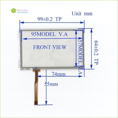 ZhiYuSun Wholesale 2PCS/lot RXA-043003 99mm*64mm NEW 4.3inch 4 line For Car DVD touch screen panel 99*64 Sensor glass