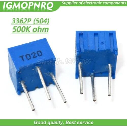 10Pcs 3362P-504LF 3362P 504 500k ohm Trimpot Trimmer Potentiometer Variable resistor 3362p-1-504