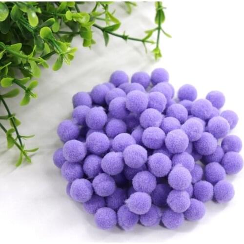 100pcs/bag 10mm Soft Pompom Ball for Wedding Decoration Fur Plush Pom Pom for Kids Toys DIY Accessories Package Filler Supplies