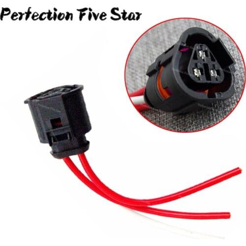 1J0973203 For VW Jetta Golf MK4 Beetle Sharan Touran For Audi A3 TT For Seat For Skoda Radiator Coolant Temp Sensor Pigtail Plug