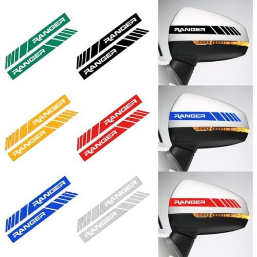 20*2cm Car Rearview Mirror Side Decal Stripe Sticker Vehicle Body Accessories for Ford Ranger T6 2008 2017 2018