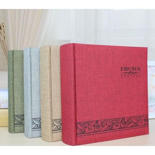 200 Pockets 6inch Cloth Photo Storage Book Postcard Collect Album Retro Scrapbook DIY Graduation Picture Case Lover Memory Gift