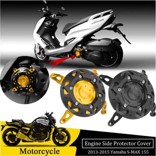 CNC Aluminum Engine Stator Cover Engine Protective Guard Slider For YAMAHA SMAX155 SMAX S MAX 155 MAX155 2013 2014 2015 2016