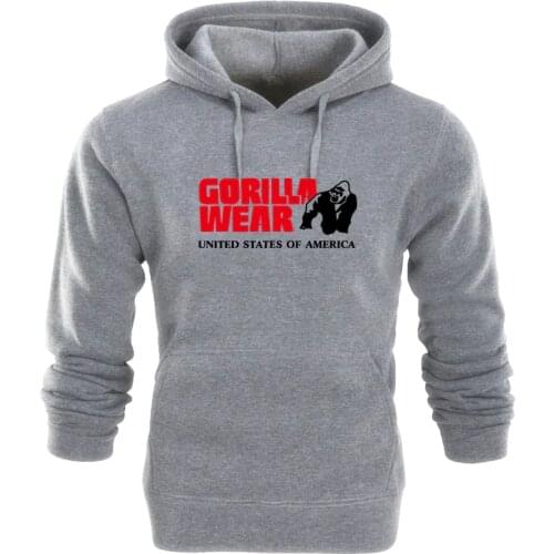 Brand Mens Hoodie Mens Casual Hoodie Sweatshirt Mens Printed Hoodie Top Gorilla Wear Fashion 2020 Spring and Autumn Style