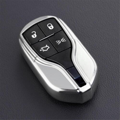 Car Key Shell Remote Control Bag Protective Cover With Key Chain ForMaserati Ghibli/Levante/Quattroporte 2014-2018