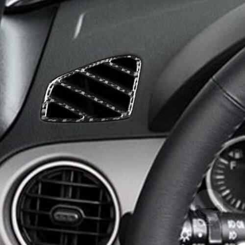 For Mazda MX-5 Miata 2009-2015 MX5 NC Roadster Carbon Fiber Sticker Both Side Air Outlet Vent Frame Interior Car Accessories