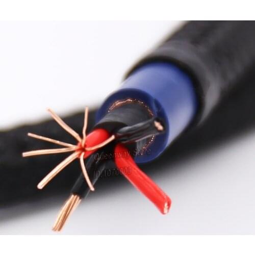 VA801 HiFi hi-end hiend 99.998% free oxygen OFC RCA amplifier Audio speaker cable HIFI cable 100% copper wire shield cable 1m