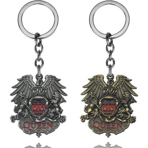 Rock Band Queen Keychain Punk Antique Metal Fans Key Ring Holder Car Bag Chaveiro Key Chain Pendant Men Jewelry
