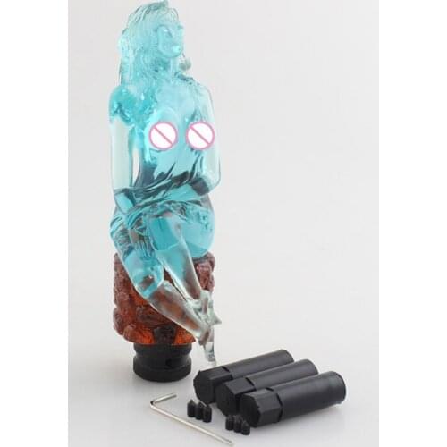 Crystalline Blue Lady Sexy Girl Ravishing Goddess Series Car Manual Stick Gear Shift Knob Lever Shifter Custom Universal