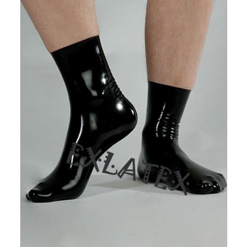 Latex Sock Plain Socks Erotic Underwear Stockings Latex Short Seamless Socks Costumes Accessories For Women and Men Stockings