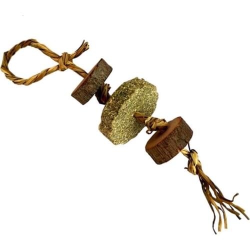 Legendog 1pc Parrot Chew Block Bite Resistant Wooden Rabbit Chewing Toy Parrot Hanging Interactive Toys Pet Supplies Bird Favors