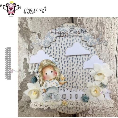 Piggy Craft metal cutting dies cut die mold Heart fence decoration Scrapbook paper craft knife mould blade punch stencils dies