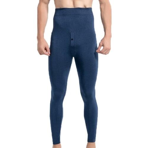 Mens Modal Thermal Underwear Bottoms Fitness Lggings Pajamas Pants Sleepwear Autumn Winter Warm Long Johns Trousers Plus Size