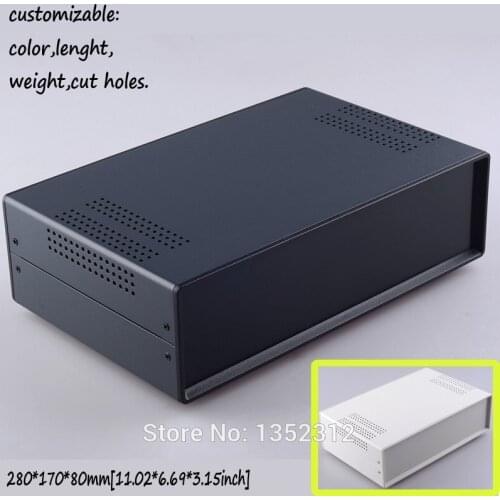 One pcs 280*170*80mm iron project box for electronic housing DIY instrument control box junction box switch distribution case
