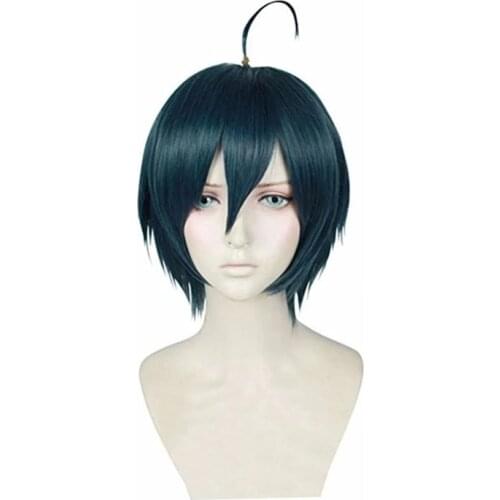 Anime Danganronpa V3: Killing Harmony Saihara Shuichi Cosplay Wig Dangan Ronpa Heat Resistant Hair Wigs + Wig Cap