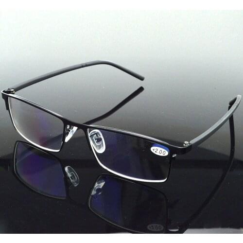 Progressive Multifocal Reading Glasses Full-rim Titanium Alloy Glasses Frame See Near And Far TOP 0 ADD +0.75 To +4