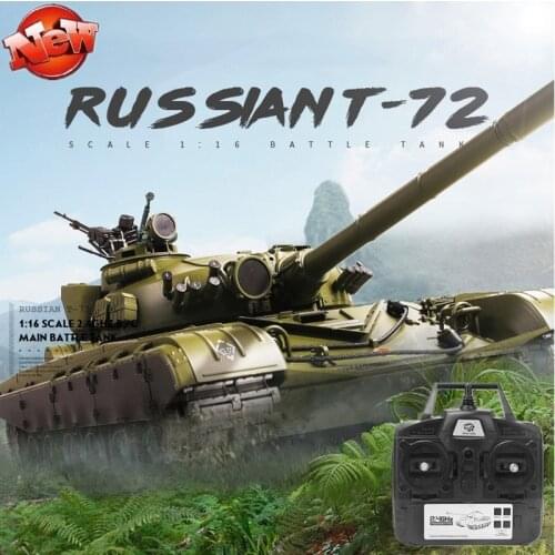 Realistic Imitation RC Battle Tank 320 Degree Rotation Turret Liftable Barrel Simulated Sound Effect 3-Speed Metal Track RC Tank