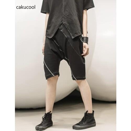 Cakucool 2020 Shorts Ladies Hot Women Summer Shorts Elastic Waist Patchwork Casual Beach Party Harem Pants