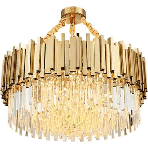Modern Crystal Chandelier for Living Room Dining Room Gold Crystal Chandelier LED Lights Lighting LED Chandelier Luxurious