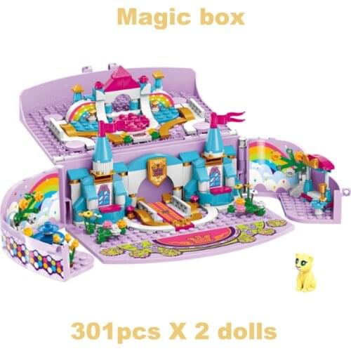 Princess City Series Enlighten Building Blocks 32013 Girl Princess Secret Garden Treasure Box DIY Bricks Toys Gift