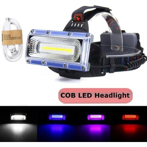 COB LED Headlamp USB Rechargeable Headlight Fishing Head Lamp Waterproof Flashlight Torch Lanterna Headlamp Camping Flashlight