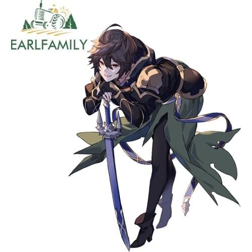 EARLFAMILY 13cm x 8.3cm for Alphon Granblue Fantasy Funny Car Stickers Creativite Waterproof Decal Vinyl Car Door Protector