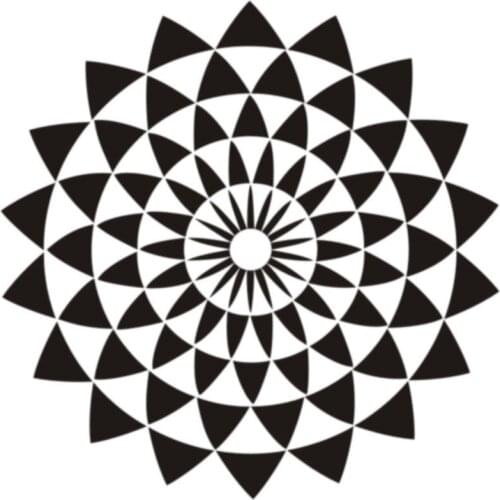 Vinyl Wall Sticker Buddha Sacred Geometry Religious Illusion Lotus Art Wall Decals Home Decoration For Bedroom Living room H181