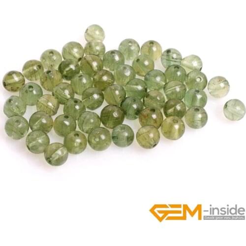 Green Apatite Stone Beads Smooth Round Loose Spacer Beads For Jewelry Making DIY Bracelet Earring Accessories Bead 15'' 6 8 10mm