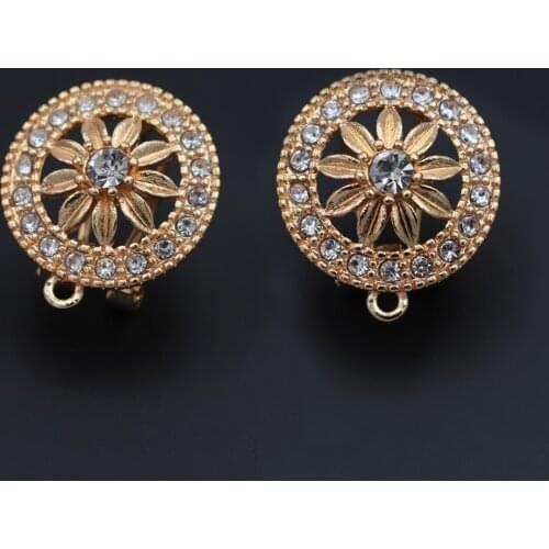 Women Metal Earrings Connectors Linkers Filigree Circle Charms Base Findings DIY Women Dangle Tassel Drop Earring Jewelry Making