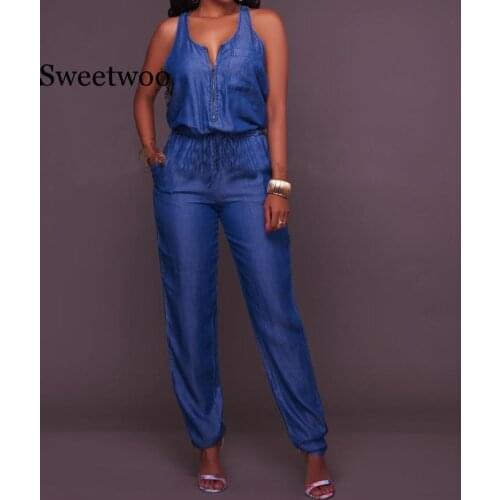 Jumpsuits Jeans European Style Women Jumpsuit Denim Overalls Shirt Rompers Pants Jeans Bodysuit
