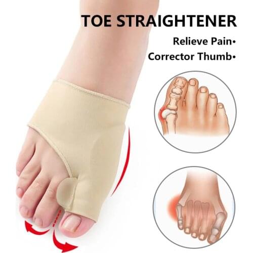 1Pair Toe Corrector Orthotics Feet Foot Care Bone Thumb Adjuster Correction Soft Pedicure Socks