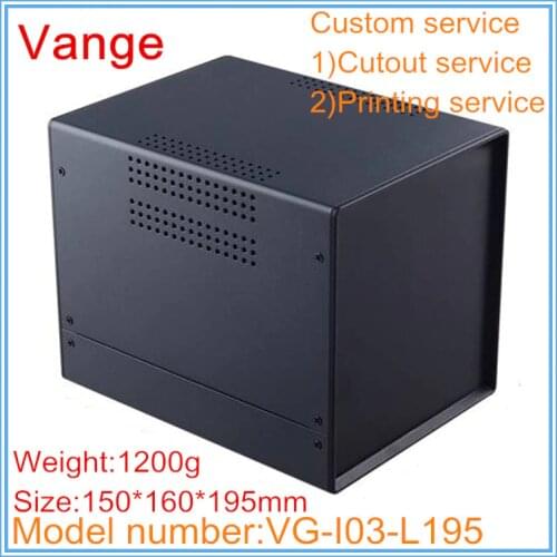 1pcs/lot sheet metal box 150*160*195mm powder surface iron housing ABS plastic panels instrument shell diy for signal module