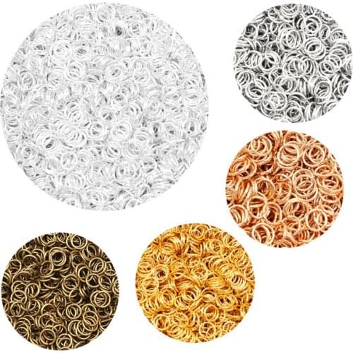 100-200Pcs 3-12mm Metal Jewelry Findings Open Single Loops Jump Rings & Split Ring For jewelry Making DIY Handmade Accessories