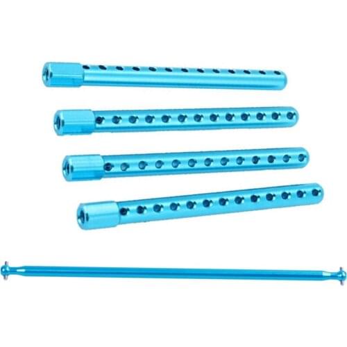 2 Set RC Car Part: 1 Set 102037 Blue Aluminum RC 1:10 Alloy Body Post Mounts & 1 Set Centre Drive Joint Dog Bone