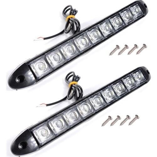 LED Car Lights2PCS 9 LED 12V Auto Truck Daytime Running Light Signal Lamps Super Bright DRL Car Fog Day Driving Lamp Waterproof